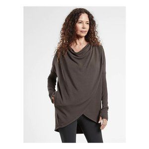 Athleta Purana Wrap Sweatshirt Hooded Pullover